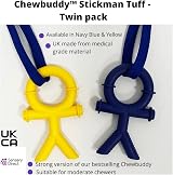 Chewbuddy Sensory Direct Tuff Stickman Pack of 2 Blue Yellow view 3