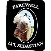 Parks And Recreation Farewell Li'l Sebastian Super Soft Fleece Throw Blanket Black / One Size