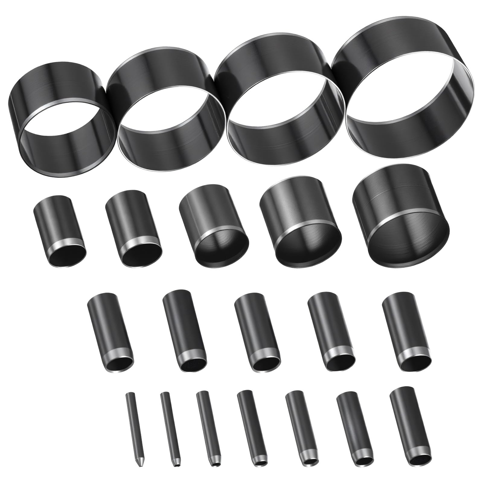 Photo 1 of 21 Pcs Leather Circle Cutter Tool Set, Circle Punch Tools 1-15mm 20 25 30 35 40 45 50 mm,High Carbon Steel Round Leather Cutting Dies - Hole Punch Tool Kit for DIY Crafts
