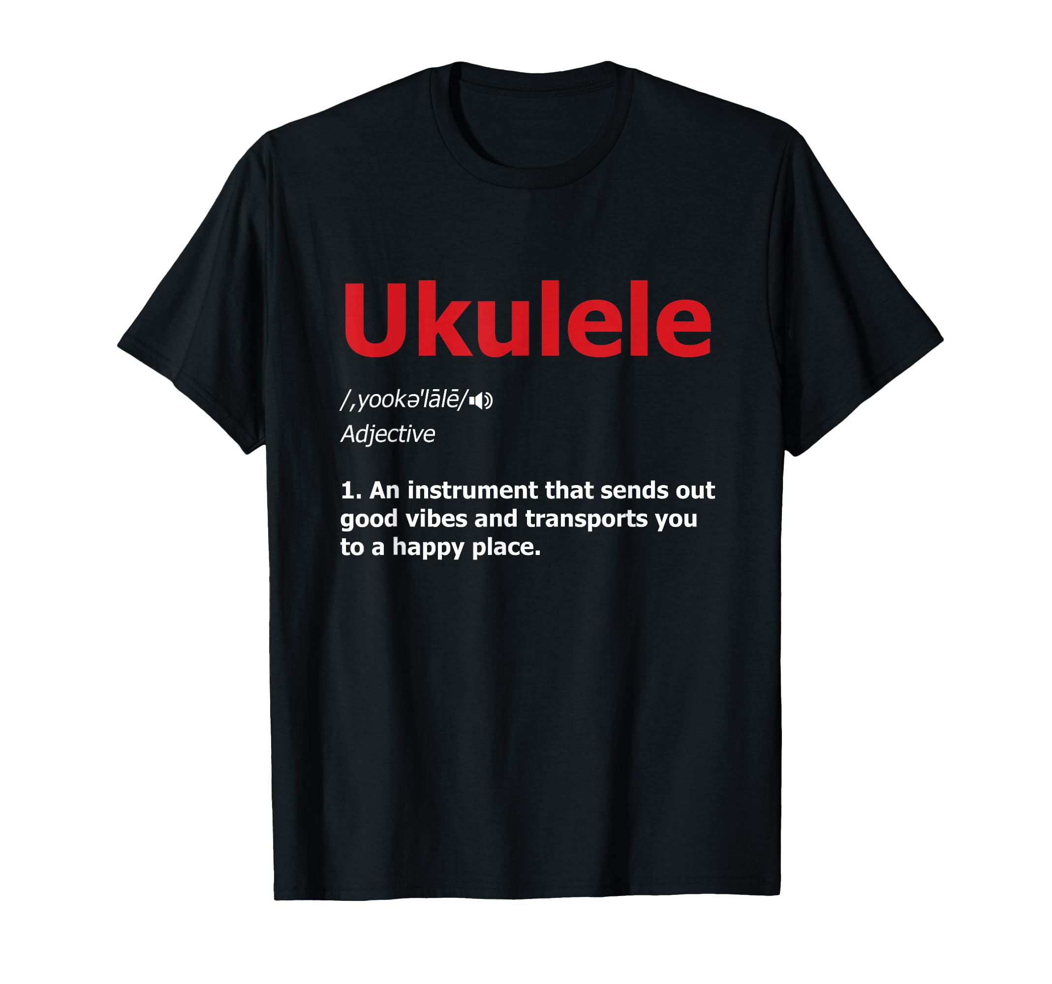 Ukulele Definition Musical Instrument Music Acoustic Guitarist T-Shirt