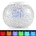 Solar powered Color-changing Mosaic Table Lamp, Waterproof Crystal Glass Globe Ball Solar Night Light for Garden, Patio, Party, Yard, Outdoor / Indoor Decorations ( Silver)