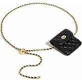 YZHZOM small womens belt purse with min belt bag Leather Chain Belt Bag for Women Detachable Belt Chain Bag