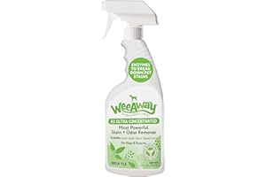 Wee Away X2 Ultra Concentrated Pet Stain and Odor Remover, Enzyme Cleaner for Dog Urine and Poop Carpet & Furniture Safe, Pet Urine Odor Eliminator Spray (Green Tea 16 oz)