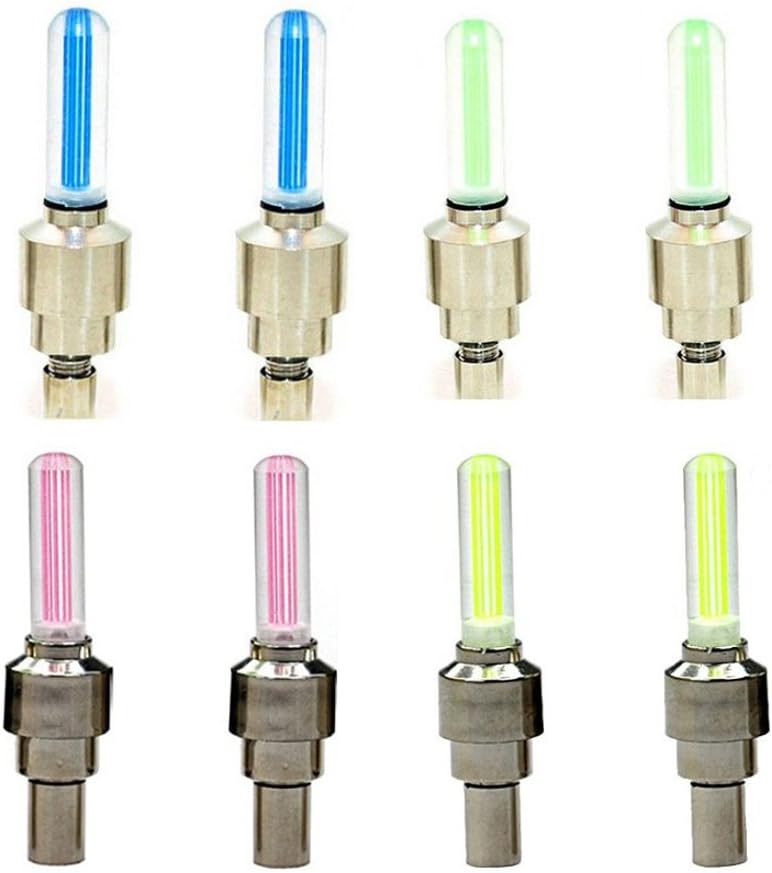 Bike wheel led lights, 8 Light Pack, 4 Colored Pairs, Motion Activated, Durable and Water Resistant by Illumi