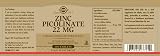 Solgar Zinc Picolinate 22 Mg - Vegan Tablets for Skin, Hair & Nails view 2
