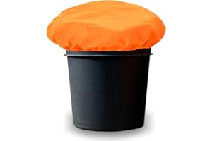 BRINGERPET Horse Bucket Cover, Waterproof Feed Bucket Top 2-5 Gallon (Orange)
