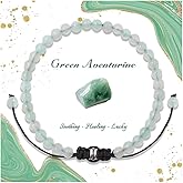 Pendlixy 4 6 8MM Beaded Bracelet Handmade Adjustable Natural Stone Crystal Bracelet Healing Inspirational Gifts for Women Men