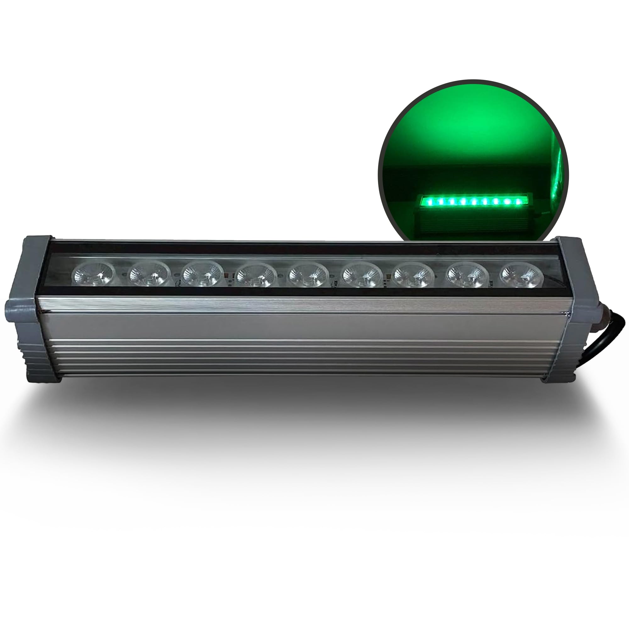 LedRica Indoor and Outdoor Lights, Modern Garden and Wall Lights, Weather-Resistant Indoor and Outdoor Wall Lights, Wall Washers with IP65 Waterproof Driver, Includes Hardware, Green, 9 Watts