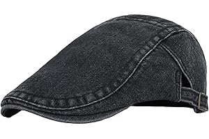 SEAUR Newsboy Cap for Men Adjustable Ivy Flat Cap Gatsby Golf Hat Soft Flat Top Cotton Cap