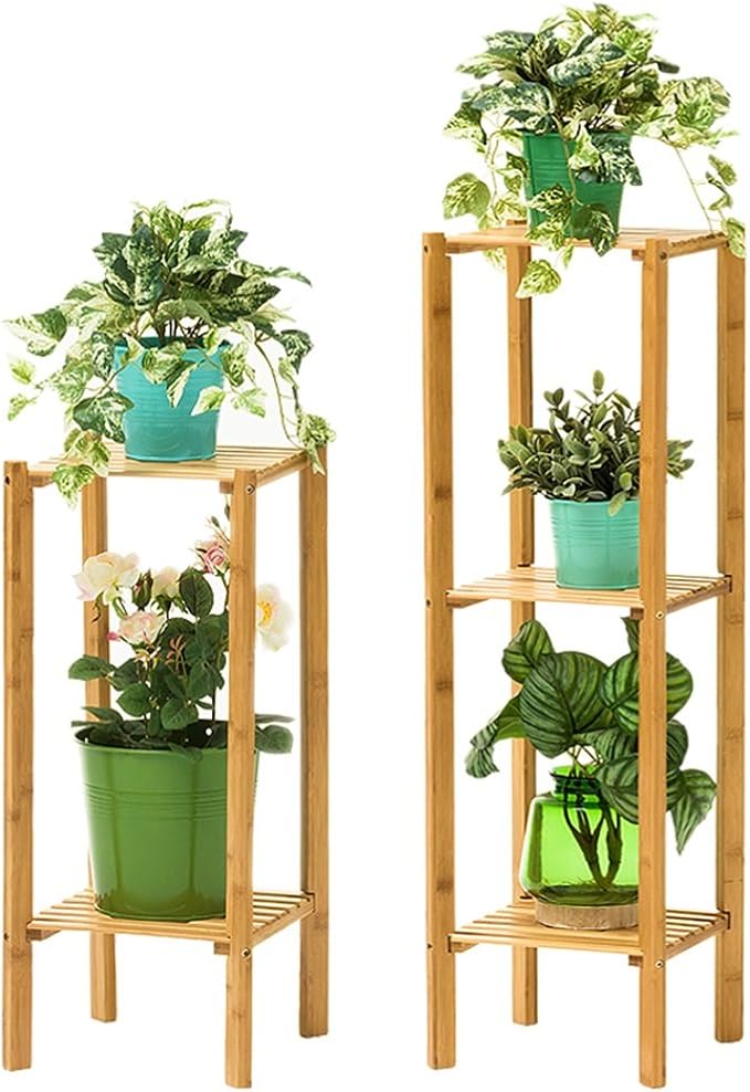 CHUDAN+ Upright Creative Floor Plant Stand 2/3 Layer Solid