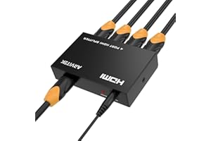 4K@30Hz HDMI Splitter 1 in 4 Out, Arvitek 4 Ports HDMI Splitter 4 Way Distributor 1x4 w/AC Adapter, Mirror Duplicate for PS4 Fire Stick HDTV