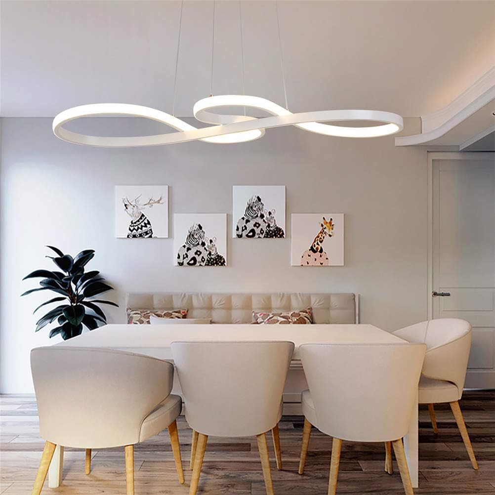Modern Led Chandelier Acrylic Pendant Lighting Dimmable Kitchen