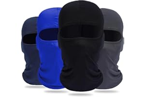 Ezovino 4 Pack Balaclava Ski Face Mask for Men Women,Cooling Neck Gaiter Full Head Mask Face Cover