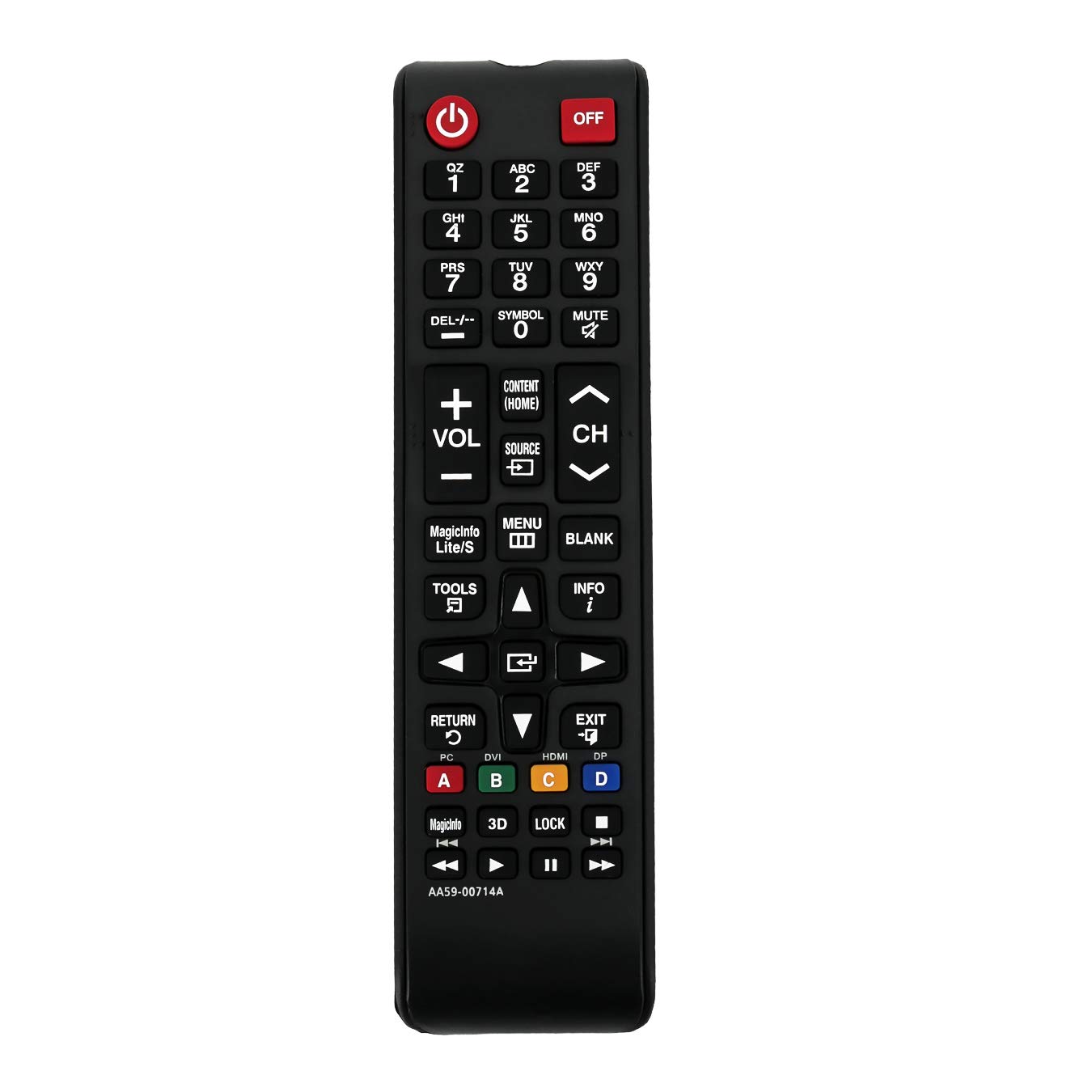 VINABTY AA59-00714A Replacement Remote Control Fit for SAMSUNG Monitor DE46C, DE55C, ED32C, ED32D, ED40C, ED40D, ED46C, ED46D, ED55C, ED55D, ED65C, ED65D, ED75C, ED75D, LE32C, LE46C, LE55C, MD32C
