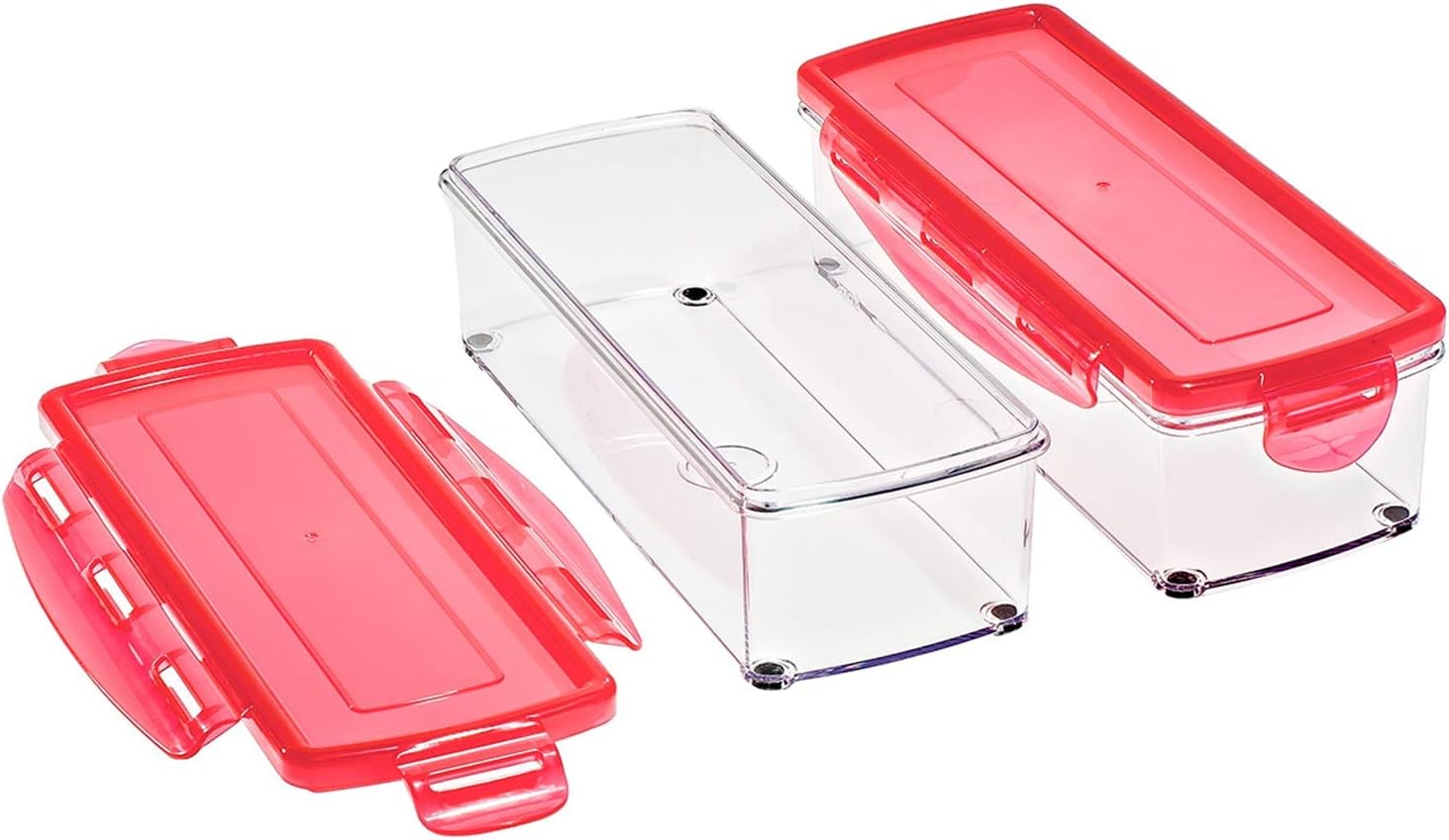 Genius Nicer Dicer smart Auffangbehälter | 4 Teile | Frischhaltedosen zum Aufbewahren von Lebensmitteln