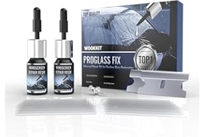 Windshield Repair Kit, DIY Car Windshield Crack Repair Kit – 2 Bottles Nano Glass Repair Liquid, Fix Chips, Bullseye & Star C