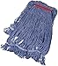 AmazonBasics Loop-End Synthetic Commercial String Mop Head, 1.25 Inch Headband, Large, Blue, 6-Pack primary