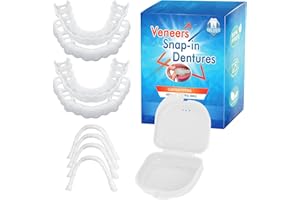 SHWD Fake Teeth, 4PCS Temporary Veneers Teeth for Men and Women, Excellent Solution for Missing Teeth, Broken Teeth& Yellow Teeth, Restoration Your Confident Smile…