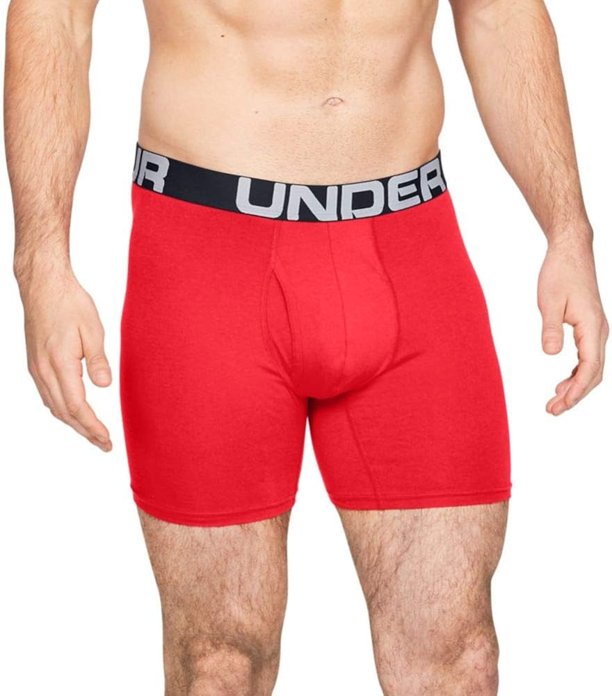 Under Armour Men's Charged Cotton 6-inch Boxerjock 3-Pack: Clothing