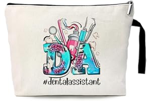 ZHANTUONE Dentalassistant Cosmetic Bag,Funny Cosmetic bag,Dental Gift For Woman,The Birthday Gift for Dentists,Dental Hygienist Gifts,Dental Assistant Gifts,Appreciation Dental Gifts