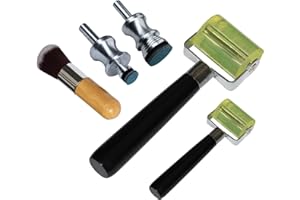 1"&2" Leaf Seam Roller, Smoothing Tool, Dusting Brush, for Spin-able Automotive Grade Metal Leafing (Roller&Duster), Enhances