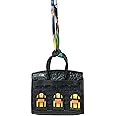 HOHOPEACH Cute Keychains for Women Car Accessories Preppy Stuff Purse Charms for Handbags Vegan Leather Bag Charms