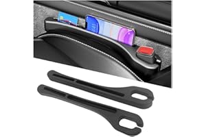 KIFIDAN 2PCS Car Seat Gap Filler Organizer,Upgrade Car Side Seat Gap Filler with Phone Holder,Multifunctional Car Seat Filler Gap Space Prevents Things Dropping for Cars,SUVs (Black)