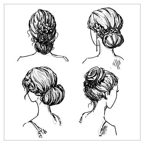 Amazon Com Jiken Pretty Long Hair Girls Clear Stamp For