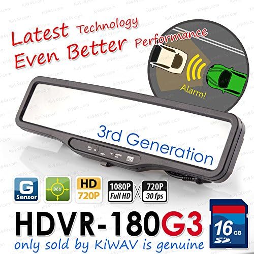 ABEO HDVR-180G3 FHD 1080P@30FPS CAR DVR Rear Mirror G SENSOR WDR LDWS + FCWS time machine crash cam recorder 16gb SD