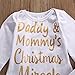 Baby Girls Christmas Snowflake Bodysuits with Leggings and Hat 3pcs Outfit Set (0-3M, White)