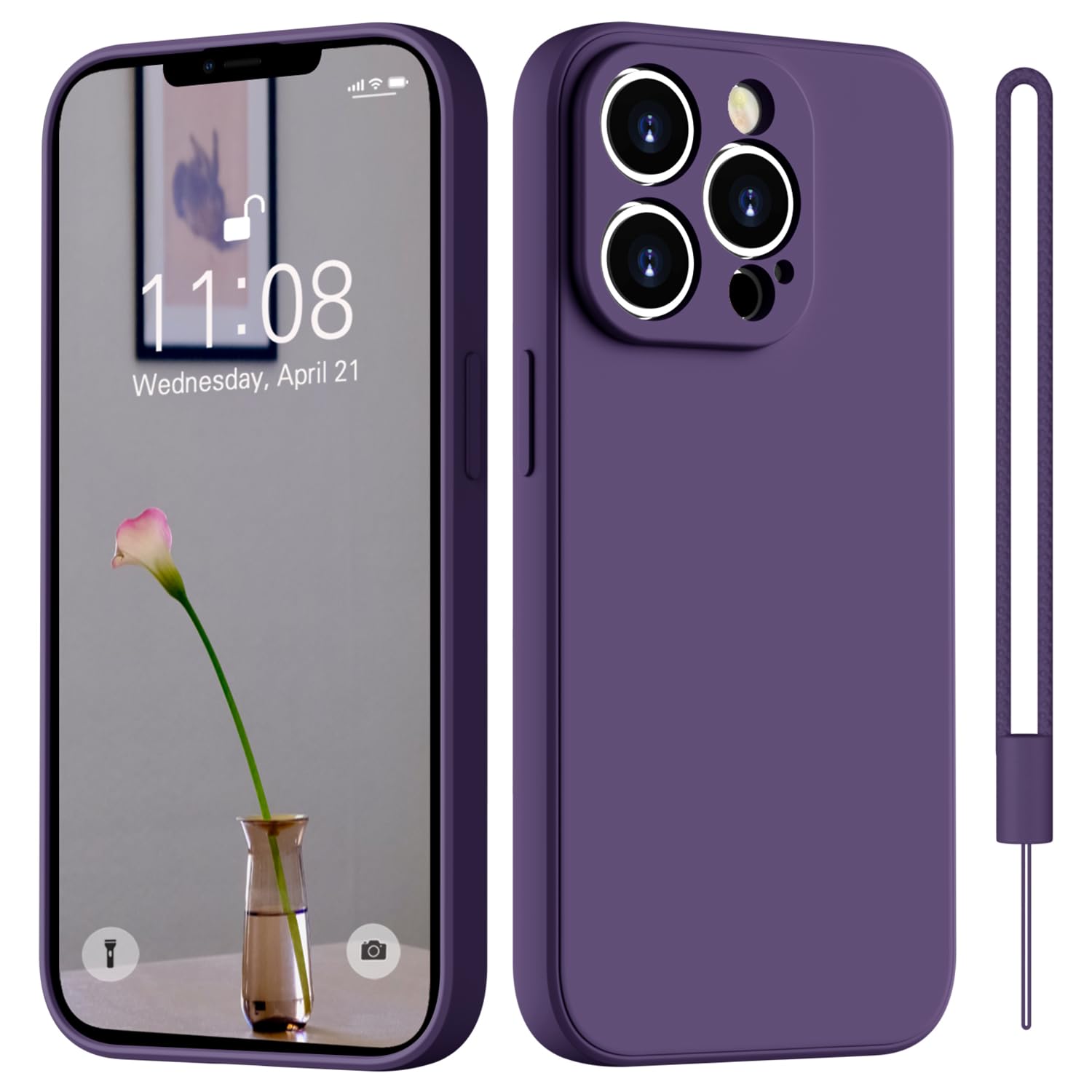 HGH for iPhone 11 Pro Silicone Case,case for iphone 11 Pro Slim All-Around protect with Soft Micro Lining Shockproof and Scratch Resistant Case for iphone 11 Pro 5.8 Inch- Dark Purple