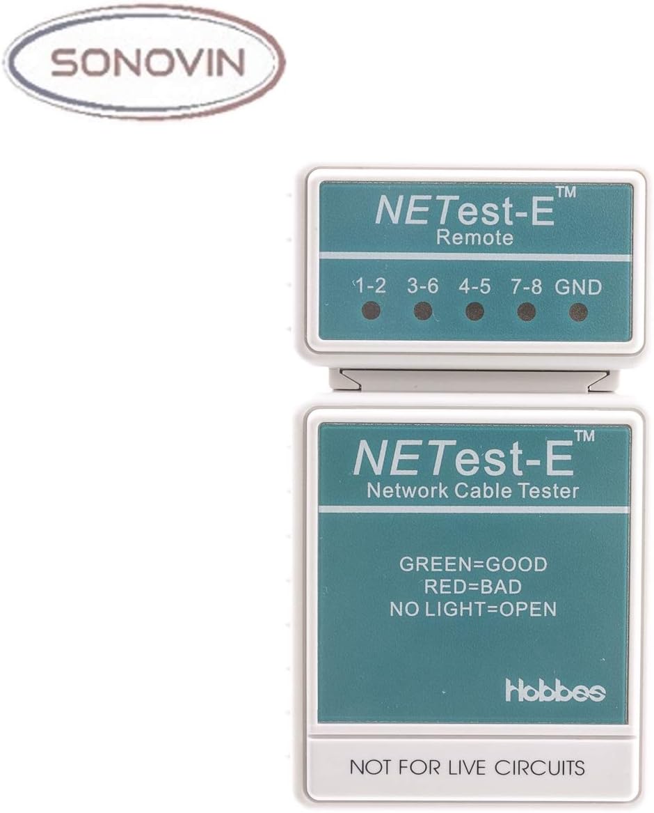 Industrial Electrical SONOVIN NETestE Network Cable Tester Tests Cat5e