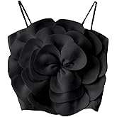 GORGLITTER Women's Flower Backless Summer Going Out Crop Tops Trendy Y2K Boho Sleeveless Cute Vacation Dressy Tube Top