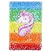 Beinou Unicorn Notebook, Reversible Sequin Notebook Magic Journal for Kids Adults Rainbow-Silver Sequin Diary Mermaid Notepad for Festival Birthday Gifts
