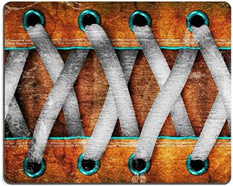 Mousepads laces in orange sneakers close up background IMAGE ID 37302300