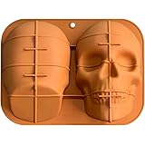 JETKONG Large Skull Cake Pan Haunted Skull Baking Cake Mold for Halloween and Birthday Party