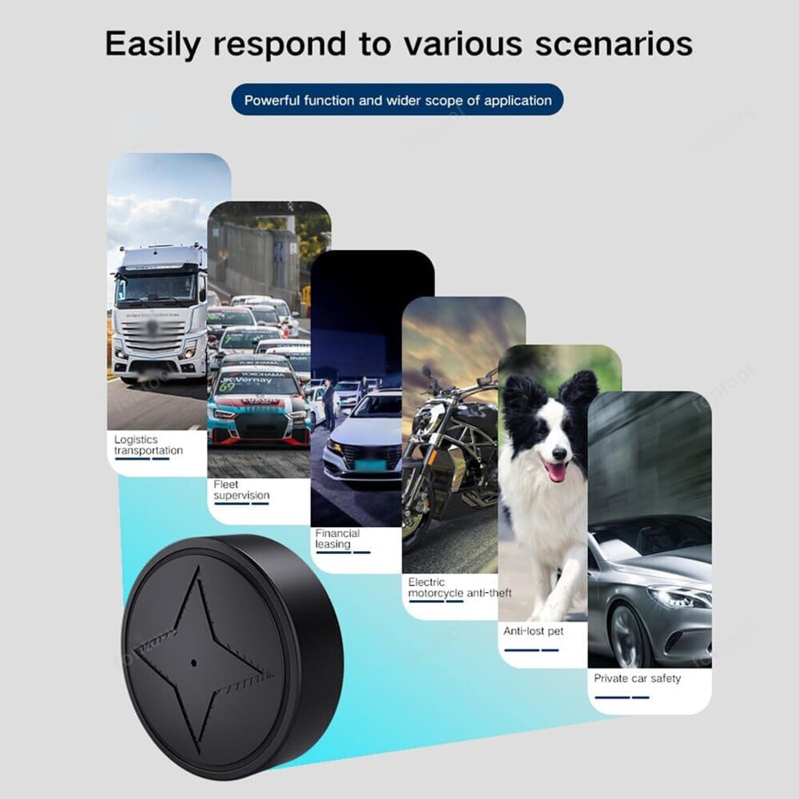 Flashstar GPS Tracker Strong Magnetic Car Vehicle Tracking Anti-Lost, 2023 New Multi-Function GPS Mini Locator, Monitoring, Automatic Recording/Voice Activated Callback with App, for Vehicles (1)