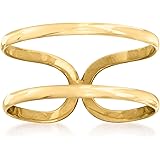 RS Pure by Ross-Simons 14kt Yellow Gold 2-Band Open-Space Ring
