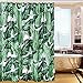 Bathroom Shower Curtain,Creative & Smart Shower Curtain 100% High-Grade Polyester Material,Amazing Exotic Rainforest Banana Leaf Pattern,Heavy-Duty&Repels Water Design,71 X 71 inches