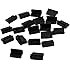 20 Pcs Black Rubber USB A Type Female Anti Dust Plugs Stopper Cover
