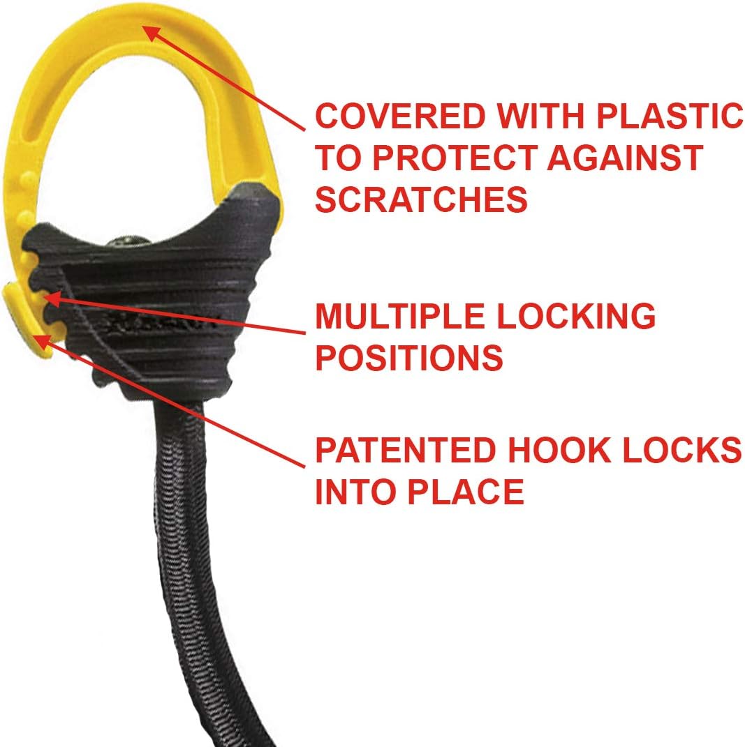 Master Lock 3225EURDAT Cuerdas Elásticas Planas Con Ganchos De Doble