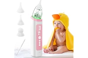 MANOTEARS Nasal Aspirator for Baby Nose Sucker - Electric Nose Suction for Newborn, Kids Booger Sucker, Infant Snot Nasal Sucker, Nose Cleaner Essentials for Toddler, 3 Silicone Tip, Adjustable Music, Light