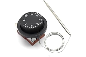 Saihisday Universal Capillary Thermostat Cooling Radiator, TS-120SR Capillary Car Thermostat, Robust Cooling Radiator Fan Con