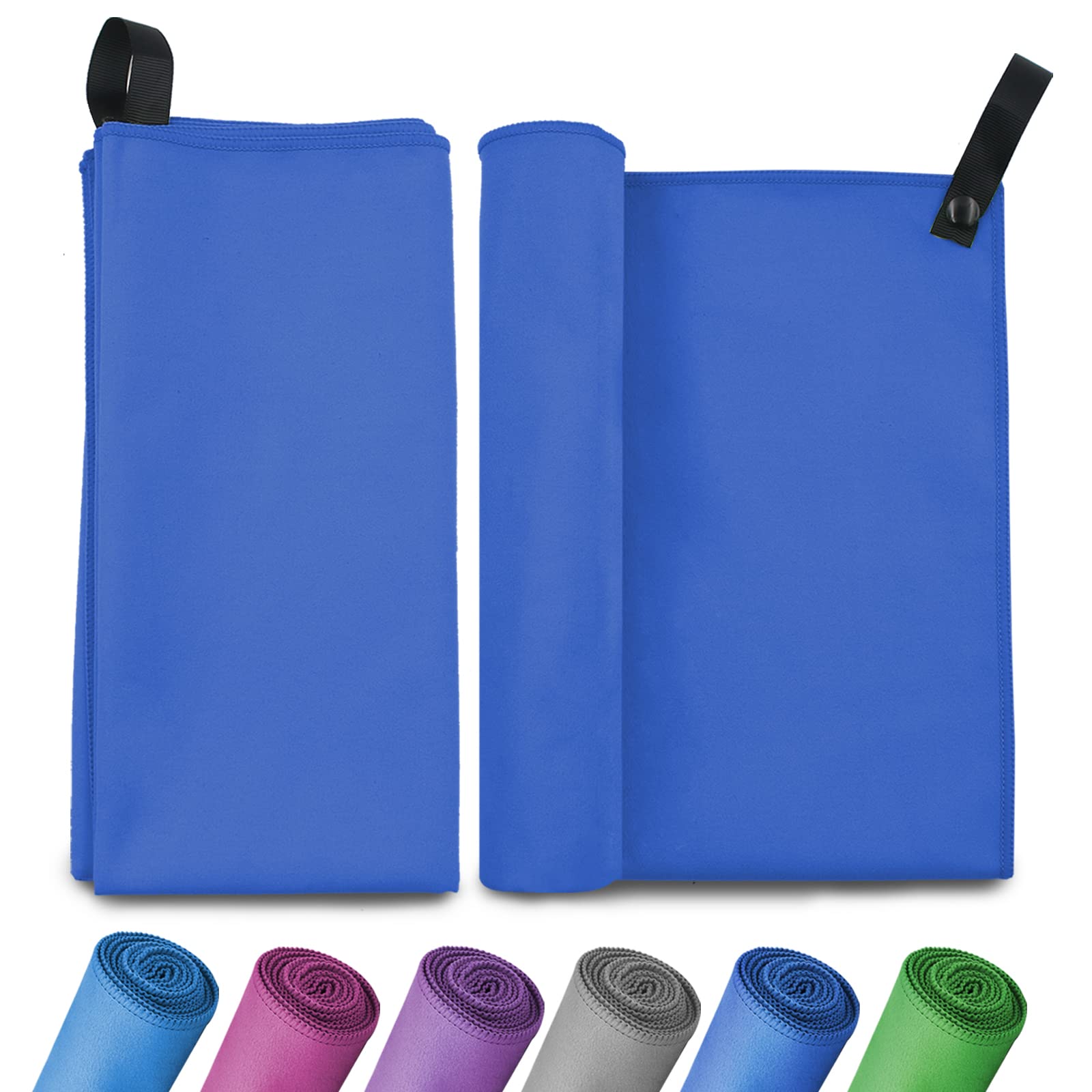 Invool Microfiber Towel, Quick Dry Lightweight Towel in 6 Colours, Super Absorbent and Fast Drying Camping Towel for Travel, Sports, Camping, Gym, Beach, Vacation