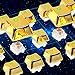 Redragon A101G 104 PBT Double Shot Injection Backlit Metallic Electroplated Gold Color Keycaps for Mechanical Switch Keyboards with Key Puller