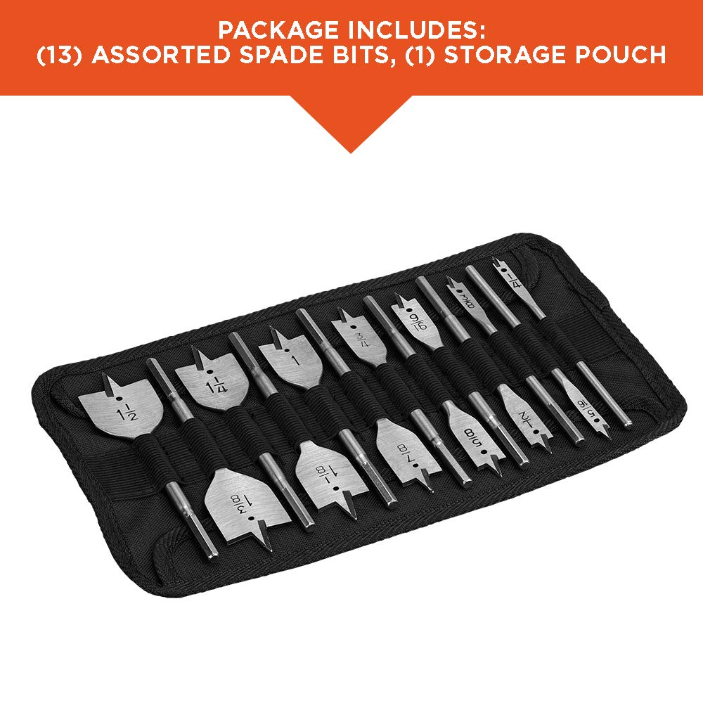 Black Decker Drill Bit Set Spade Paddle 13 Piece 71 Desertcart INDIA