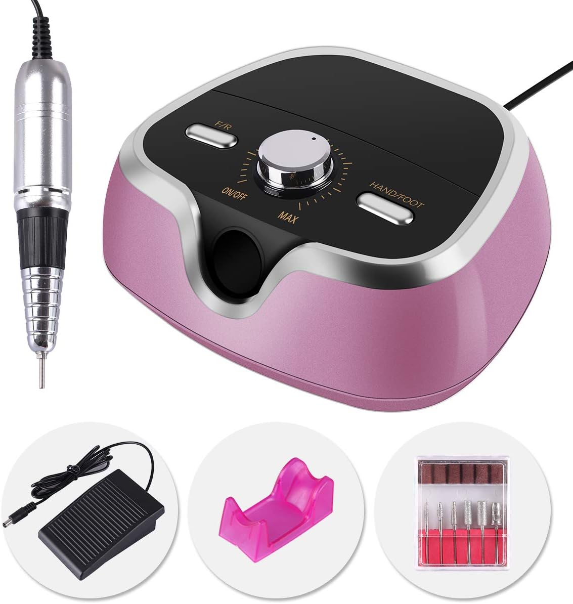 Nail Drill, 35, 000 RPM Acrylic Nail File Professional Nail Drill, Suitable for Acrylic, Gel Nails, Nail Pedicure Polishing Shape Tool Design, Ideal for Home Salon Use,Christmas Gift for Mom Wife