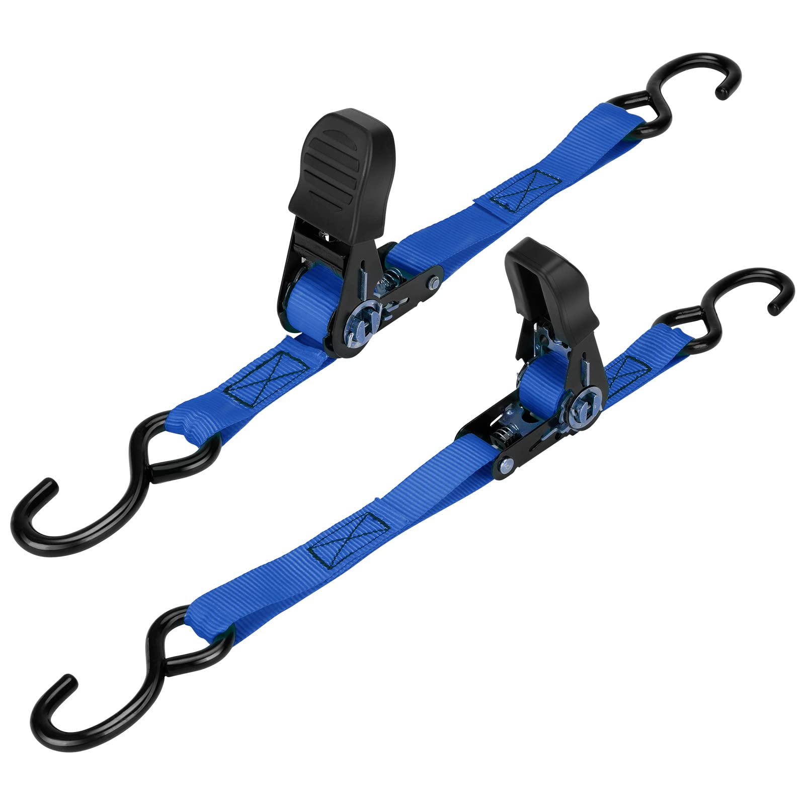 Photo 1 of PAULINN Boat Trailer Tie-Downs Straps 1 Inch x 4 FT, 2400 LBS Heavy Duty Adjustable Transom Tie Down Straps Ratchet w/Quick Release Buckle & Anti-Scratch Hooks, for Trailer Marine Jet Ski Pontoon
