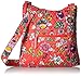 Vera Bradley Women's Cotton Hipster Crossbody Purse, Coral Floral, One Size