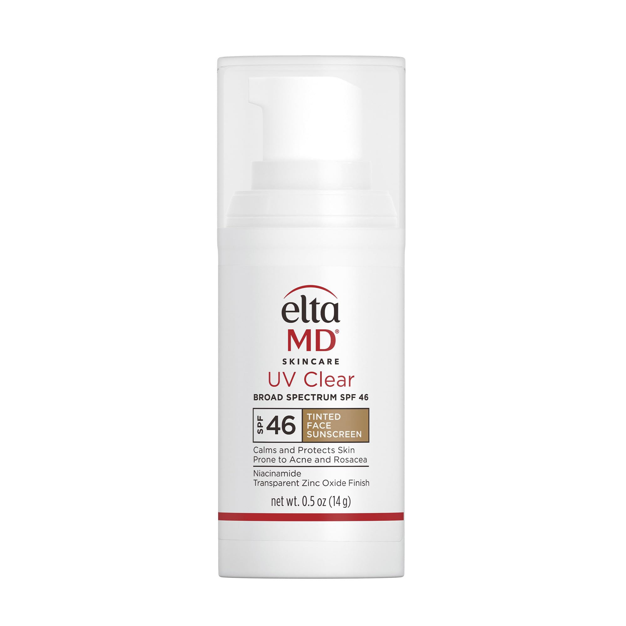 Photo 1 of EltaMD UV Clear Tinted Face Sunscreen, SPF 46 Oil- Free Tinted Moisturizer with Zinc Oxide, Dermatologist Recommended Sunscreen, 0.5 oz Pump